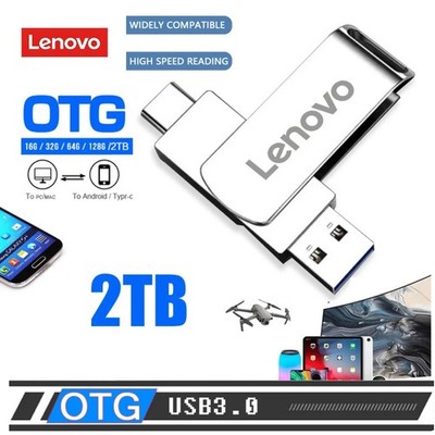 Lenovo schwarz 8GB 3.0 USB-Flash-Laufwerk mit Micro-USB & Typ-C-Adaptern X10er-Pack