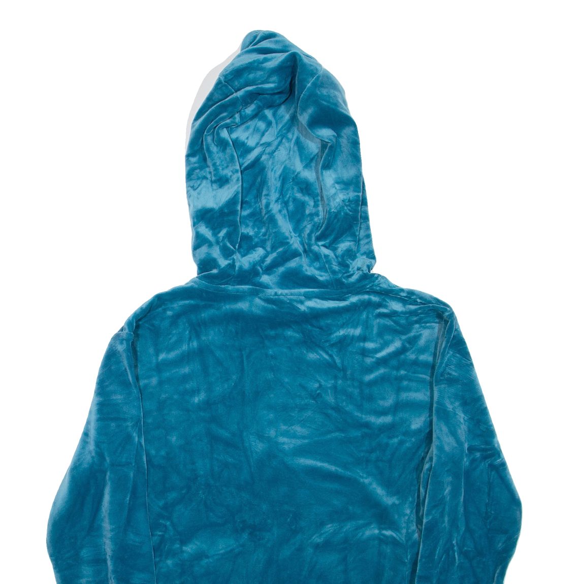 FILA Velour felpa donna blu con cappuccio zip intera XS