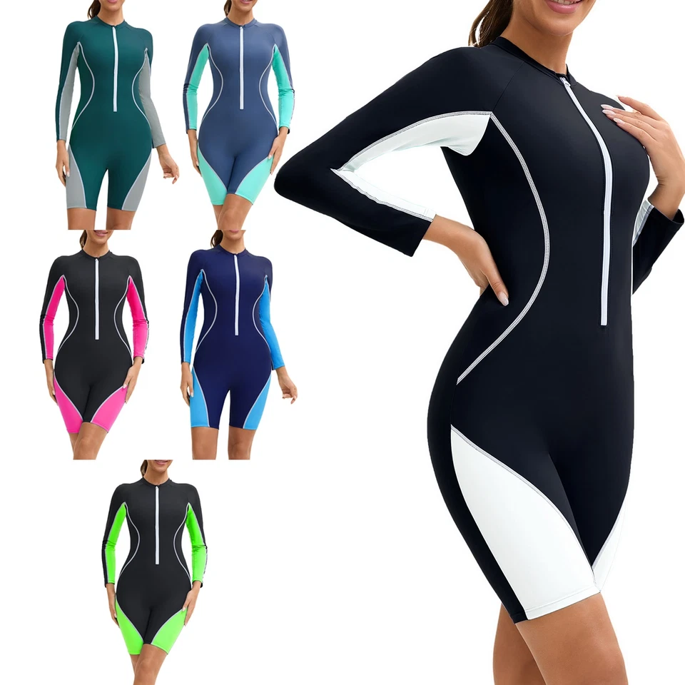 Frauen Bademode Strandbekleidung Badeanzug Wetsuit Bodysuit Schnorcheln Sommer - Bild 2 von 4