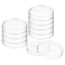 100Mm High Borosilicate Glass Petri Dishes with Lids, 10 Pack Petri Plates Tissu