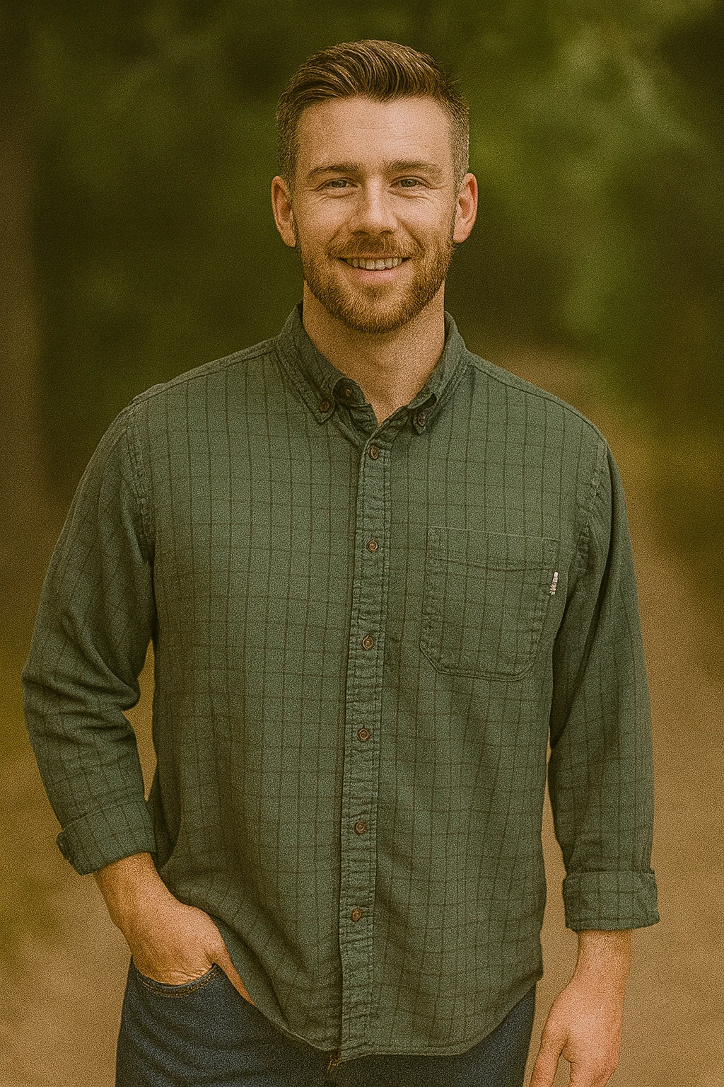 WOOLRICH Mens L Green Plaid Flannel Shirt Button Up Long Sleeve Outdoor Warm