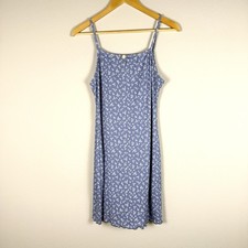 See You Monday Blue Floral Slip Dress Womens XL Beach Summer Casual Cottagecore