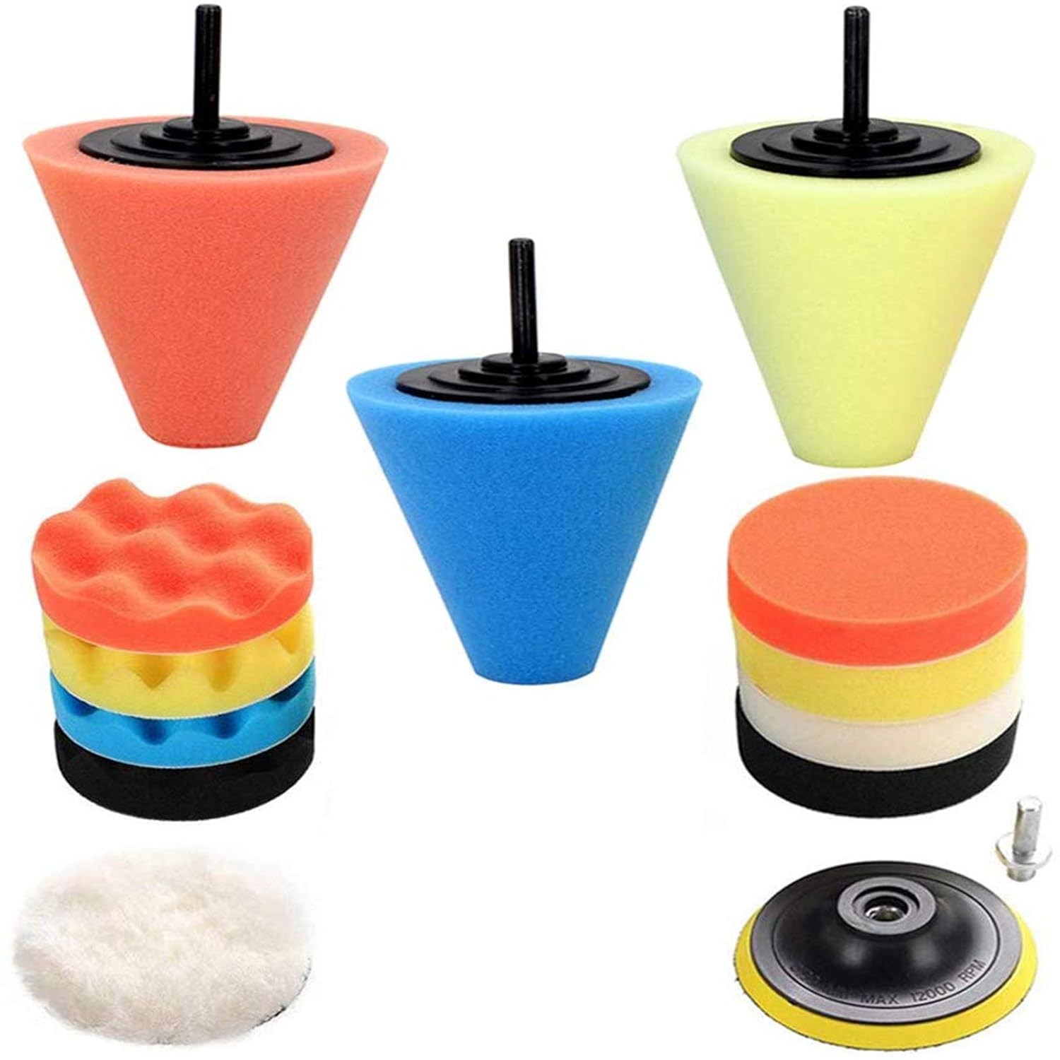 Kit For Drill, 14pcs Drill Polishing Wheel Foam...