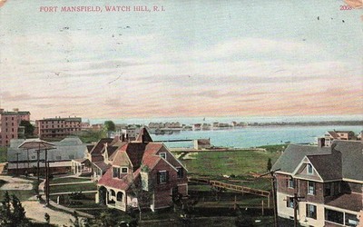 Westerly RI Fort Mansfield Watch Hill Rhode Island  Napatree Point Postcard J59