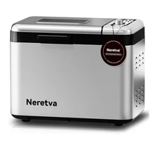 Neretva Bread Maker, 3.3LB Larger Bread Machine 15-in-1 Stainless Steel