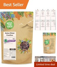 Natural Pitted Dates 1kg | Soft & Sweet, Perfect for Snacks and Recipes 16.99 per kilo