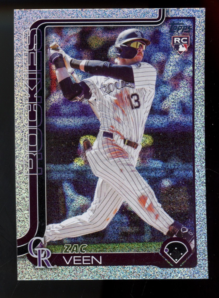 2025 TOPPS UPDATE  SANDGLITTER ZAC VEEN RC # US286 COLORADO ROCKIES