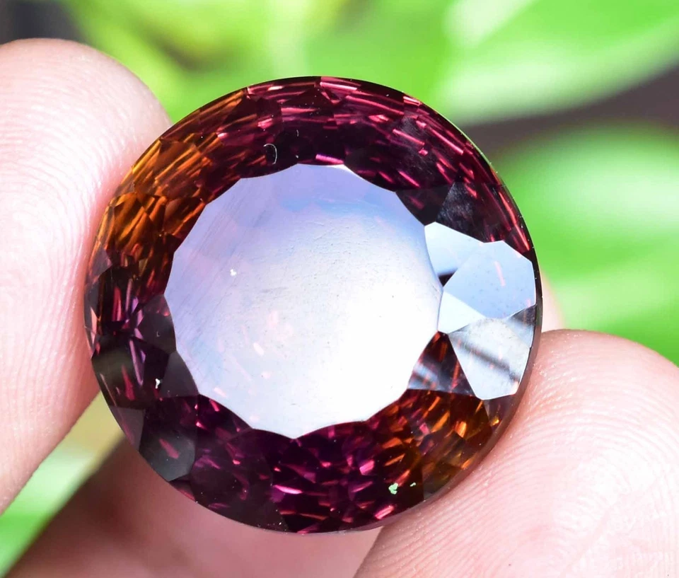 Untreated Natural Bi-Color Ametrine 30.30 Ct Round AGL Certified Loose Gemstone - Image 4 of 4