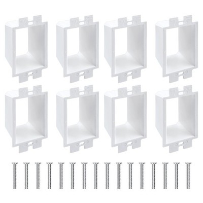8pcs BE1-2 Electrical Outlet Box Extenders, 1 Gang/Single Gang Electric White 