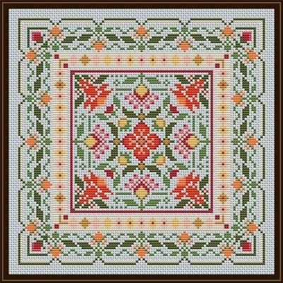 Garden Mornings Counted Cross Stitch Pattern by CM Designs