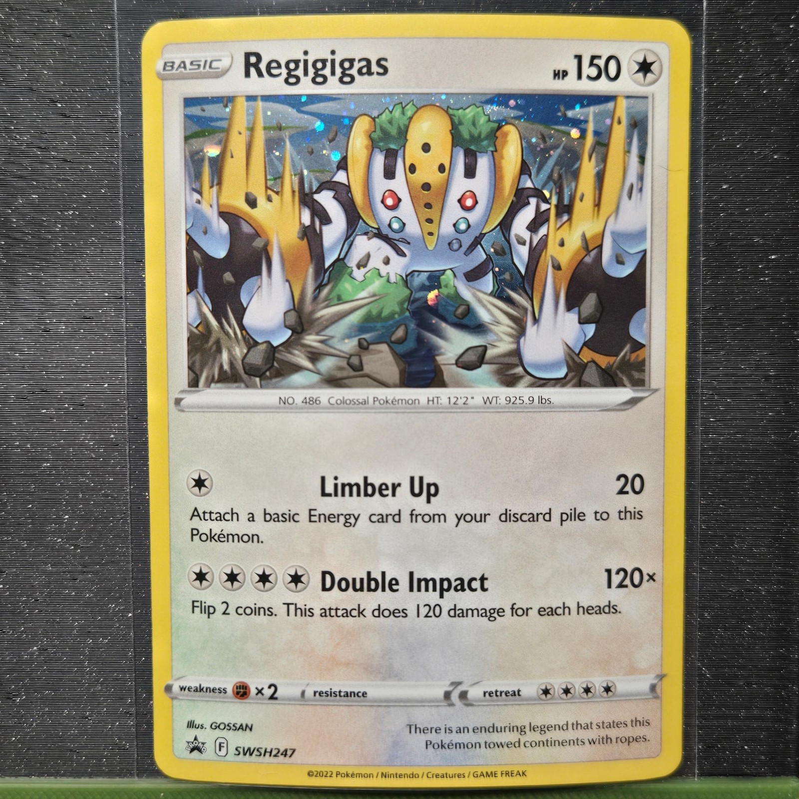 REGIGIGAS SWSH247 PROMO SWSH BLACK STAR POKEMON COSMO HOLO NM/M