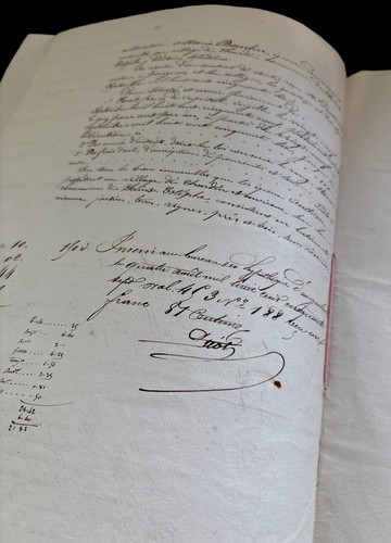 NAPOLEON RELATED DOCUMENT from 1856 - Picture 5 of 6