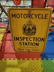 Vintage Old Maine State Motorcycle Inspection  Sign USA 22 X 16 Thick Plastic ☆
