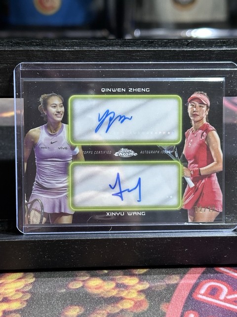 2025 Topps /10 black Chrome Tennis Qinwen Zheng Xinyu Wang Dual Auto