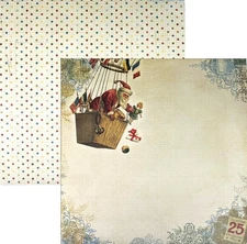 Father Christmas, DS scrapbook paper - Pink Paislee #429