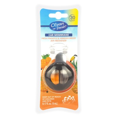 Clean-n-Fresh Car Vent Clip Air Freshener Double Clips Pineapple&Hawaiian Breeze