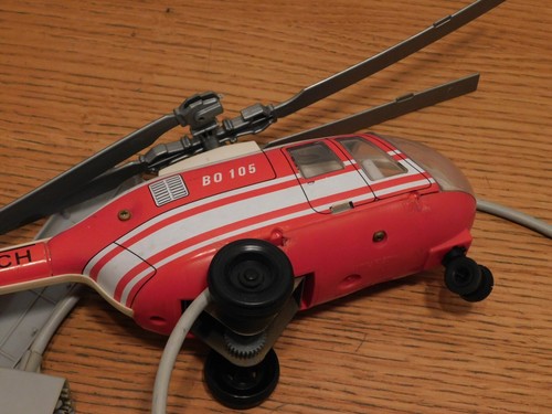 vintage JOUSTRA 2931 HELICOPTERE ELECTRIQUE téléguidé tole BO 105 D-HDCH Bolkow - Photo 12/24
