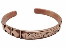 Healing Lama Hand Forged 100% Copper Bracelet. Made with Solid and High Gauge 