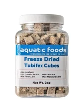 Aquatic Foods Inc. Tubifex Worms-Freeze Dried Floating Tubifex Worm Cubes for...