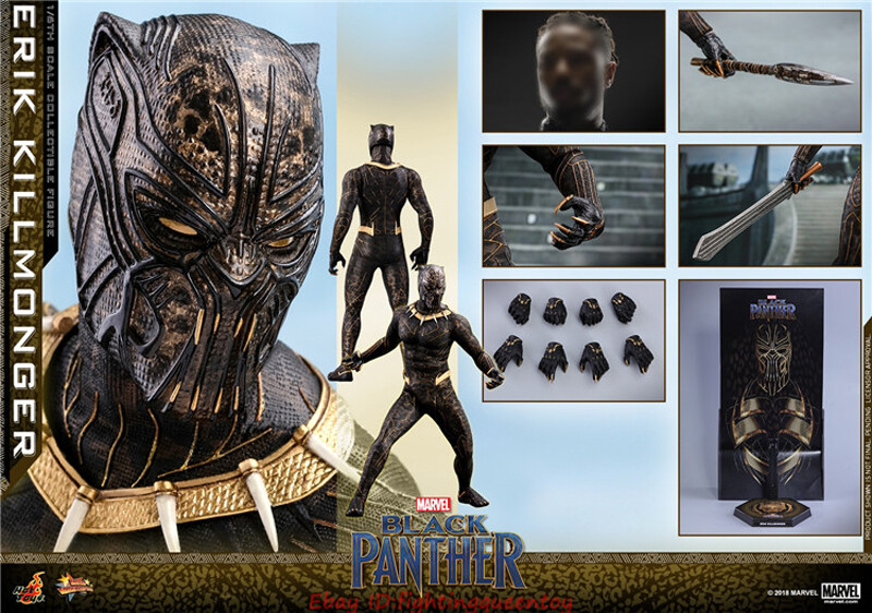HotToys HT MMS471 1/6 Black Panther Erik Killmonger Figure Model