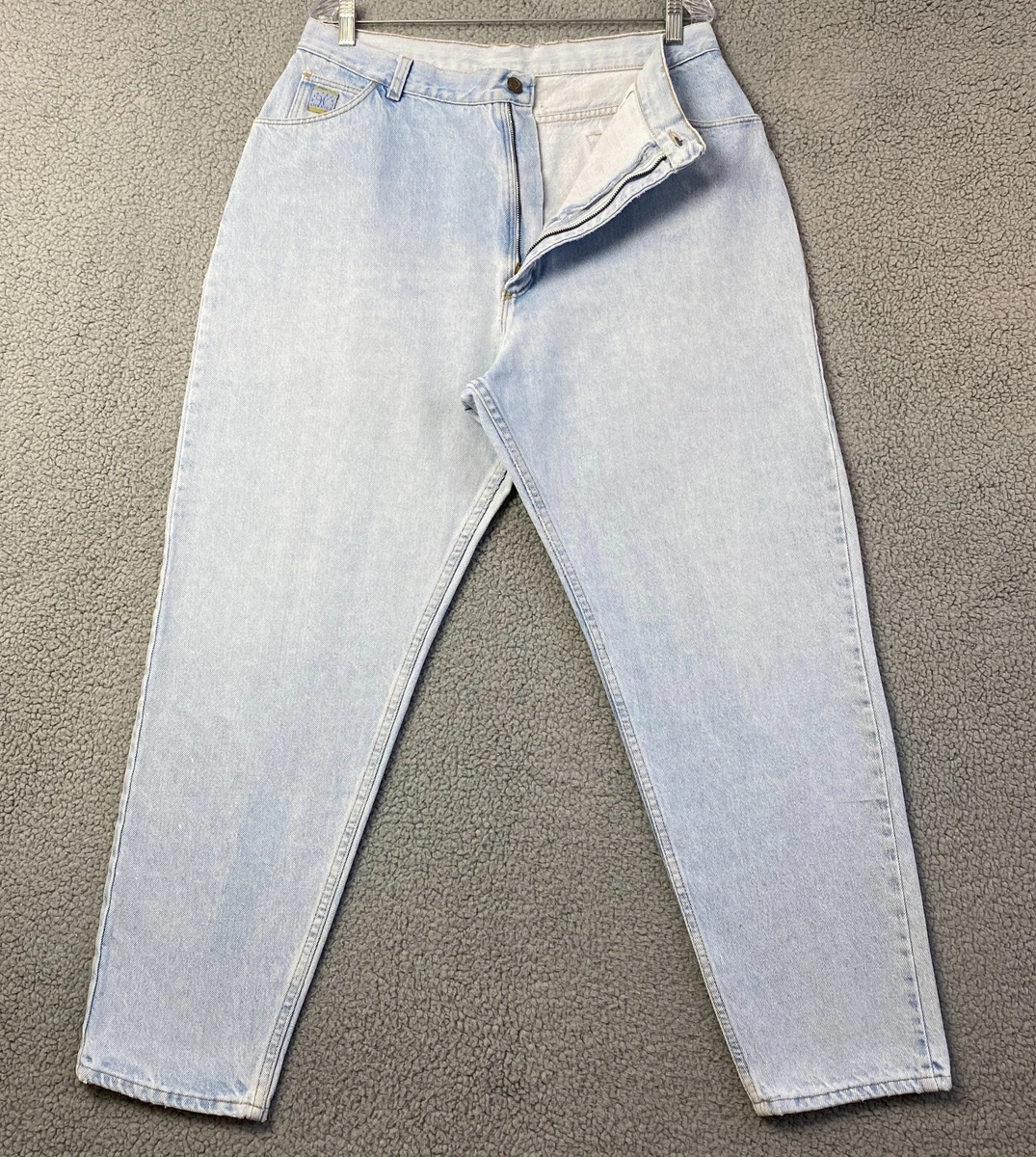 Vintage Wrangler America Mom Jeans 34x29 Blue Light MSR01 USA Pants 20 Short