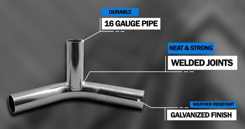 3-Way 1-7/8" High Peak Canopy Frame Fitting Connectors Car Port Tarp Pole - 1 Pc - Picture 5 of 7