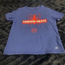 GapFit Marvel Spider-Man Blue Kids Shirt Size M 8/9