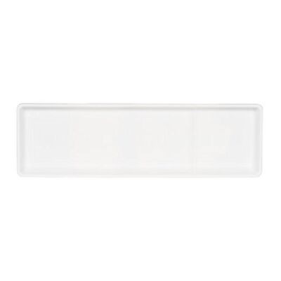 Novelty Countryside Durable Plastic Flower Box Saucer Tray, White, 22.25in