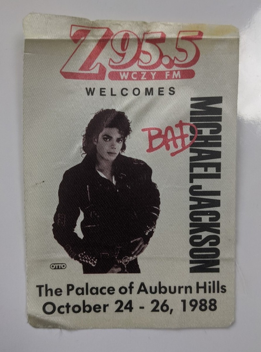 Z95.5 Michael Jackson Ticket Stub Patch April 24 1988 Bad Z95.5 Michael Jackson Ticket Stub Patch April 24 1988 Bad