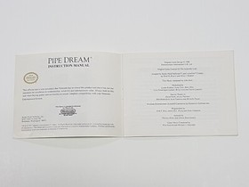 Pipe Dream Authentic Original NES Nintendo Manual Only