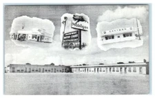 MINNEAPOLIS, MN ~ Mobil Gas Station PARKWAY MOTOR COURT Roadside 1950s  Postcard