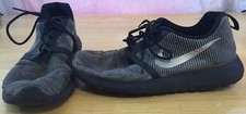 Nike Roshe Run Flight Weight Boys Youth Size 7Y Black Silver Mesh 705485-009