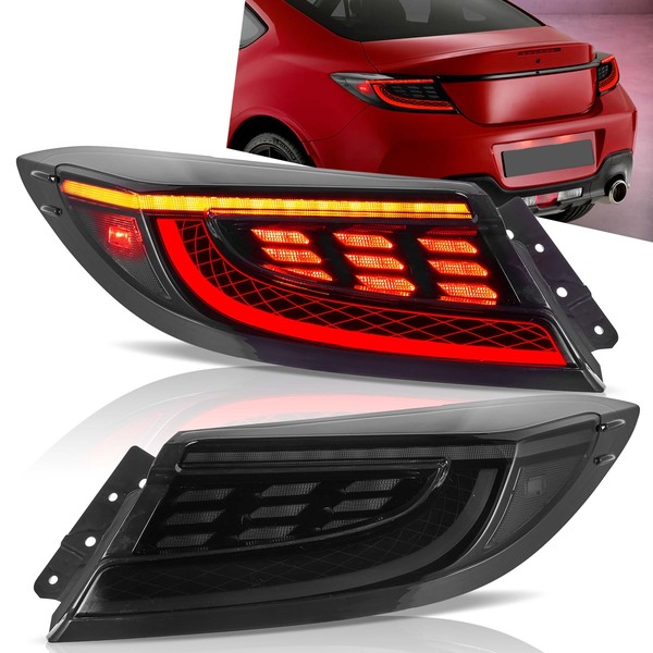Vland Smoked LED RüCkleuchten FüR Toyota GR86 Subaru BRZ 2021-24 Start-Up Paar-image