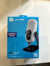 JLab Go Talk USB Desktop Microphone Gray Black Cardioid Omnidirection With Stand
