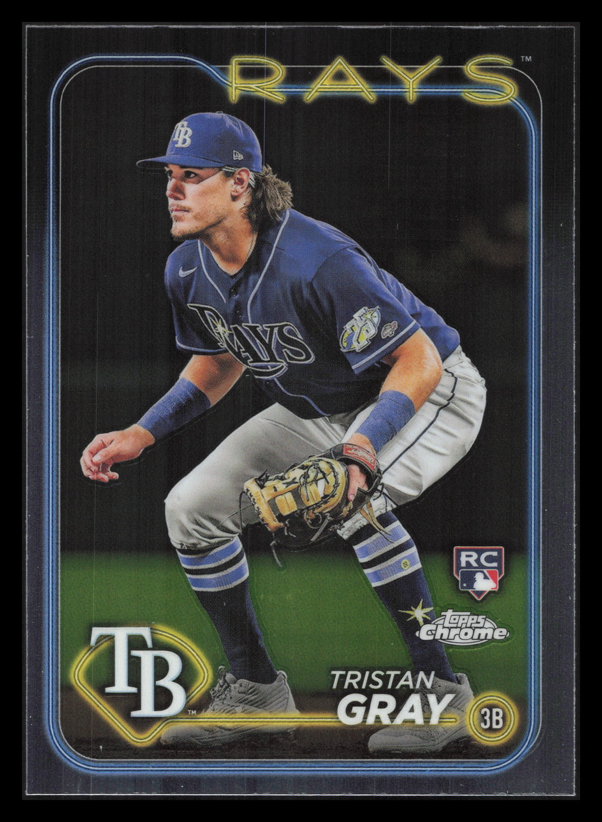 Tristan Gray RC 2024 Topps Chrome #8 Tampa Bay Rays