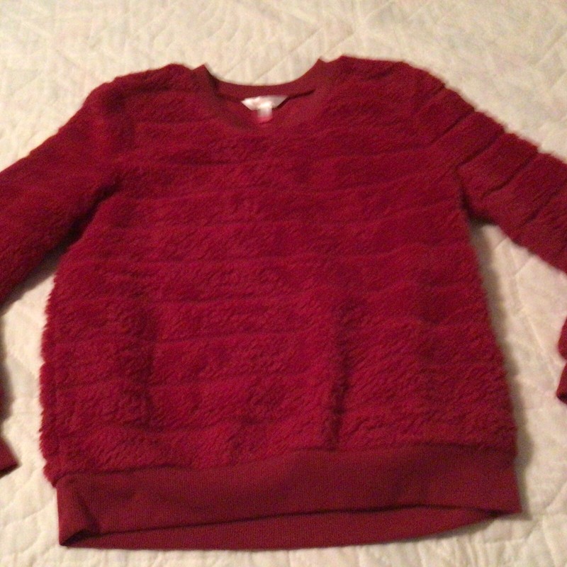 No Boundaries Womens Faux Fur Top Size Small Red