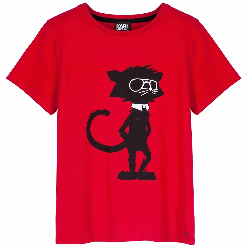 KARL LAGERFELD Kids T-Shirt Chaupette rot 98 104 110 116 122 128 134 140 146 152
