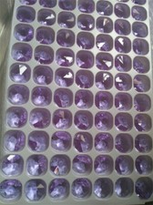 100Pcs 14mm Purple Crystal Octagon Beads Prisms Suncatcher Chandelier Lamp Parts