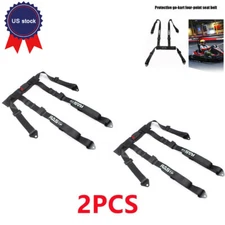 US Black Racing Sports 4 Point 2 Inch Harness Seat Belt Belt 1 Pair