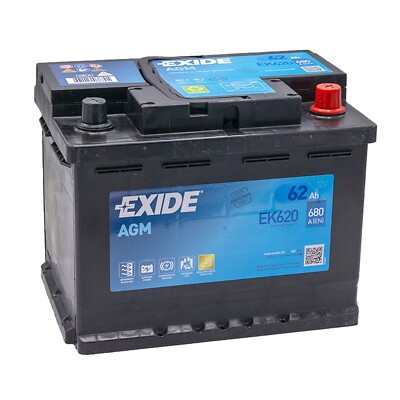 Exide EK620 62Ah 12V AGM Start-Stopp Autobatterie Micro-Hybrid