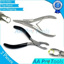 Ring Opening and Ring Closing Pliers W/PVC Set of 2 Body Piercing Captive Bead