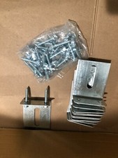 (12 PK) 3 Hole, Three Way Corner Braces Angle Plated Steel W/SCREWS