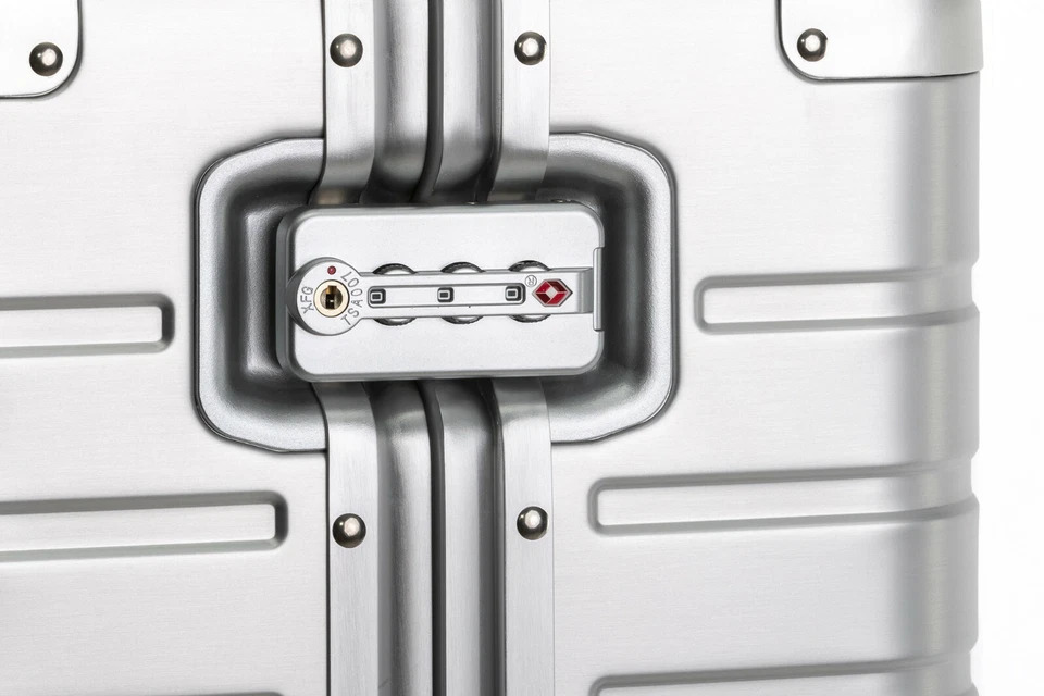 Aluminium Handgepäck Reisekoffer 44L - Komplett Alu Hartschale - TSA - Silber - Bild 4 von 4