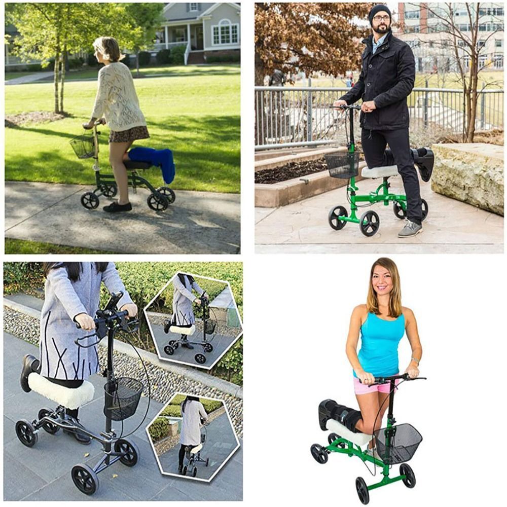 Plush Scooter Pad Cover Knee Scooters Cover Leg Cart Pad Walker Foam