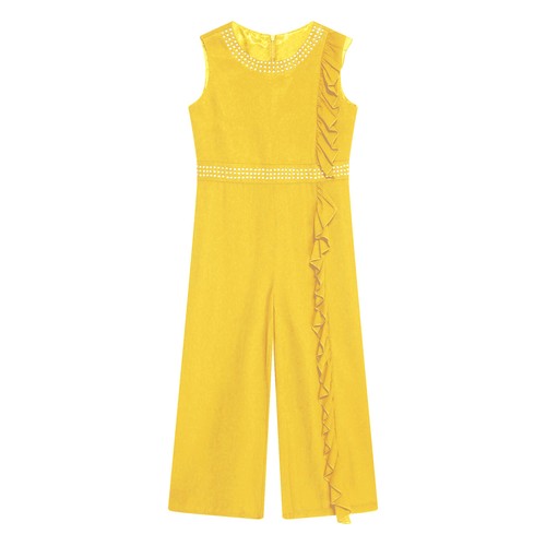Kids Girls Jumpsuit Belted Catsuits Sparkling Romper Party Costumes Event Shiny - Picture 30 of 60