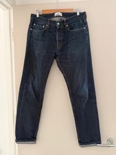 Stone Island Selvedge Jeans Mens W32 Blue Denim Straight Leg Made in Italy Desig