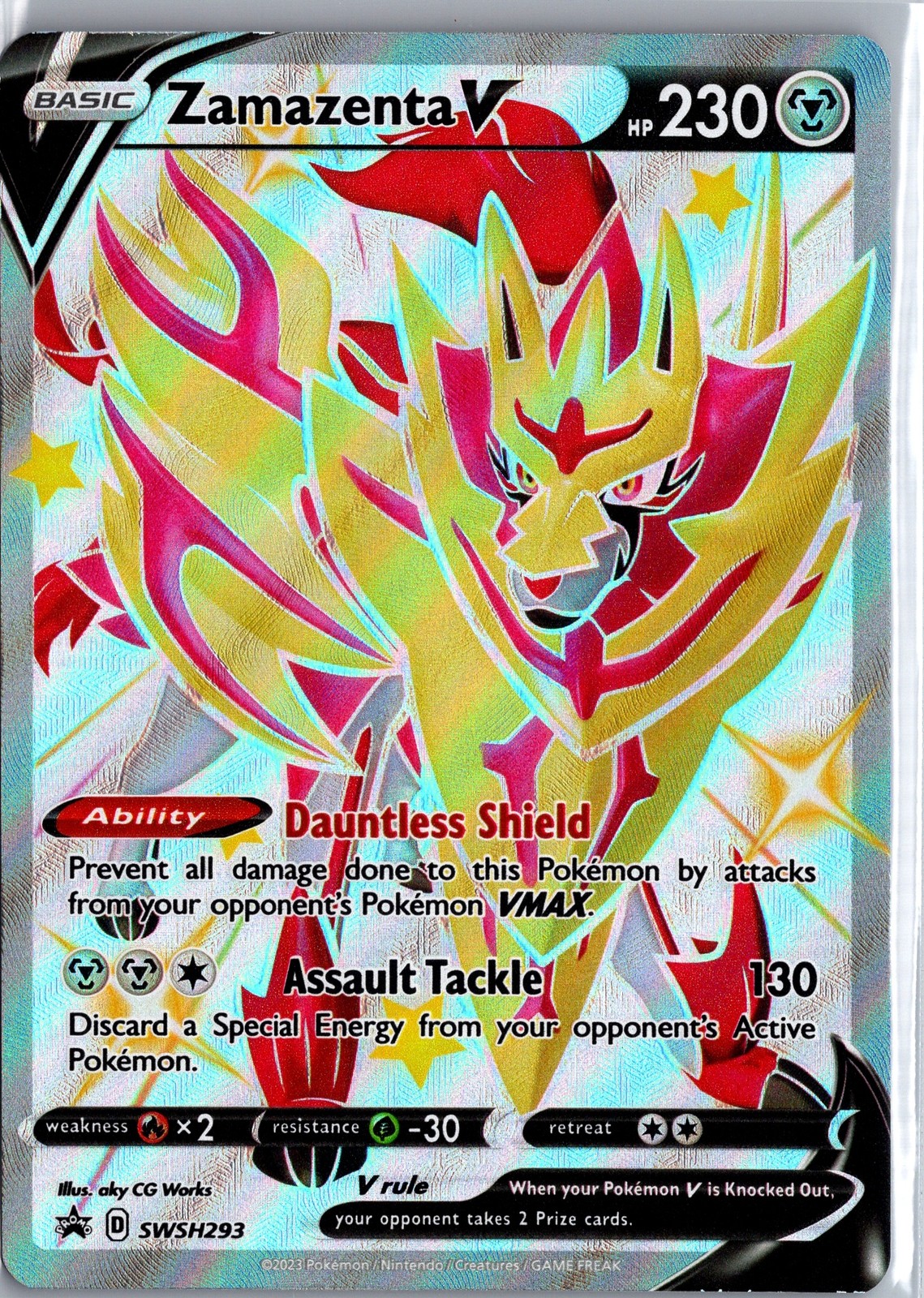 Zamazenta V SWSH293 Sword & Shield Promo Holo Pokemon Card LP