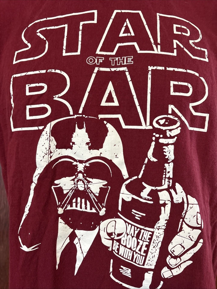 Vintage Star Wars Darth Vader STAR OF THE BAR Shirt Size Large Men’s - Image 2 of 4