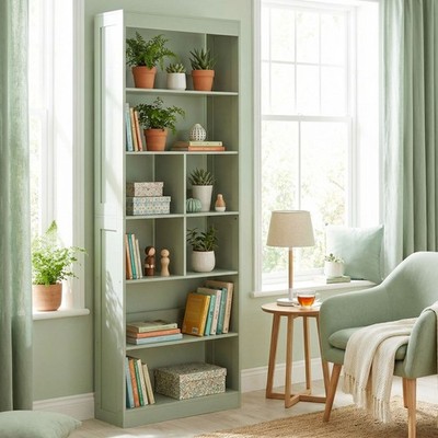 Bücherregal, 6-stufiges Bücherregal mit Anti-Kipp-Design für Wohnzimmer