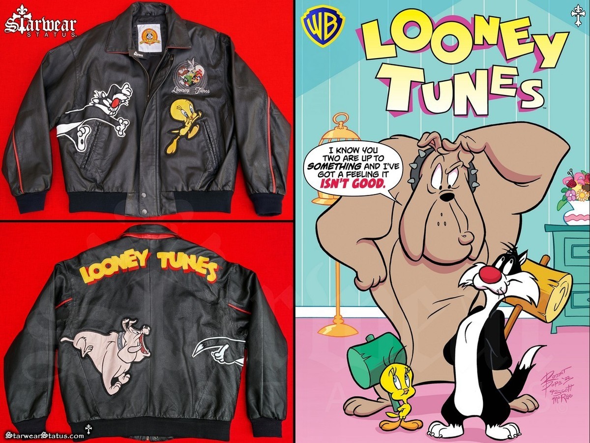 🔥GRAIL! Vintage 90s Looney Tunes Tweety + Sylvester Leather
